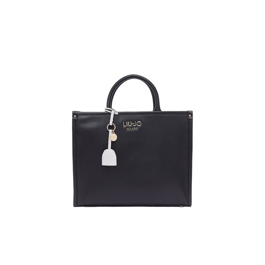 Borsa a mano Donna media con charm Nero