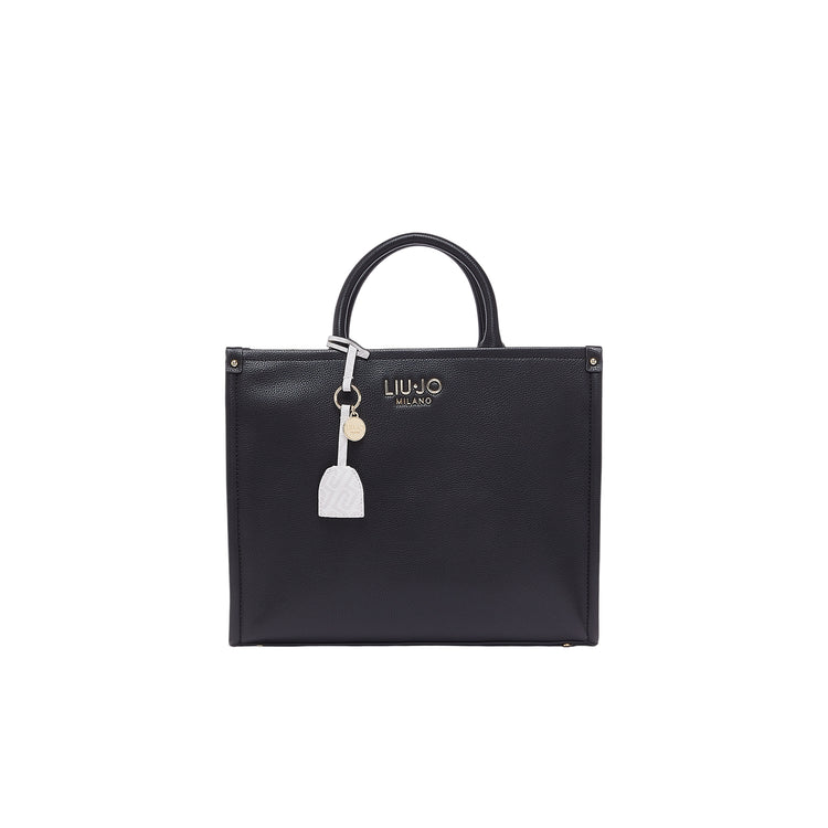 Borsa a mano Donna media con charm Nero