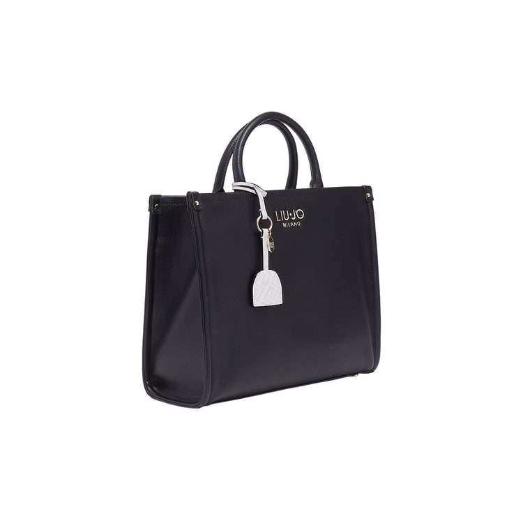 Borsa a mano Donna media con charm Nero