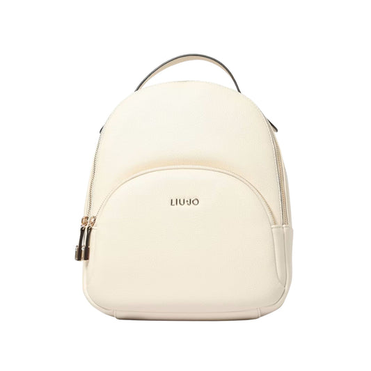 Zaino Donna Bianco, dalla forma stondata, con tasca frontale