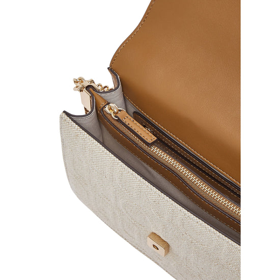 Borsa Donna con catena e motivo logo in rilievo