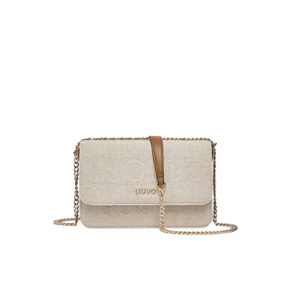 Borsa Donna con catena e motivo logo in rilievo