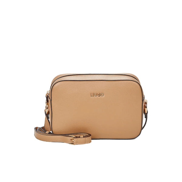 Borsa a tracolla Donna marrone con logo frontale