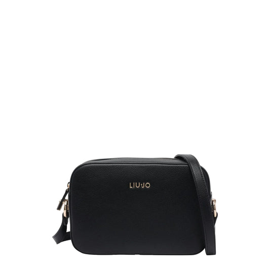 Borsa a tracolla Donna nera con logo frontale