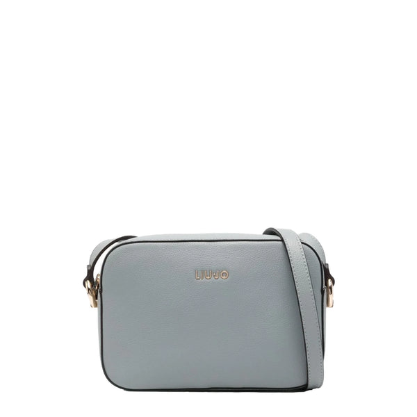 Borsa a tracolla Donna celeste con logo frontale