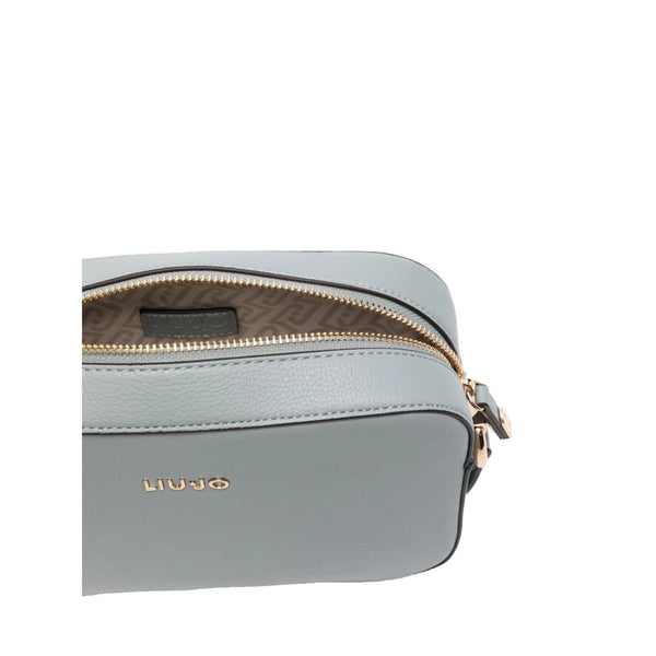 Borsa a tracolla Donna celeste con logo frontale