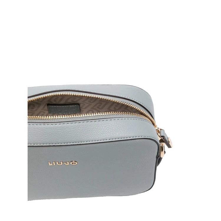 Borsa a tracolla Donna celeste con logo frontale