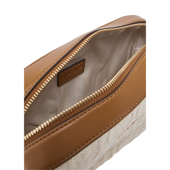 Borsa da donna a tracolla media in juta interno