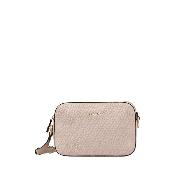 Borsa a tracolla beige monogram Liu Jo