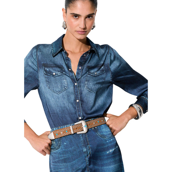 Cintura da donna con borchie smaltate