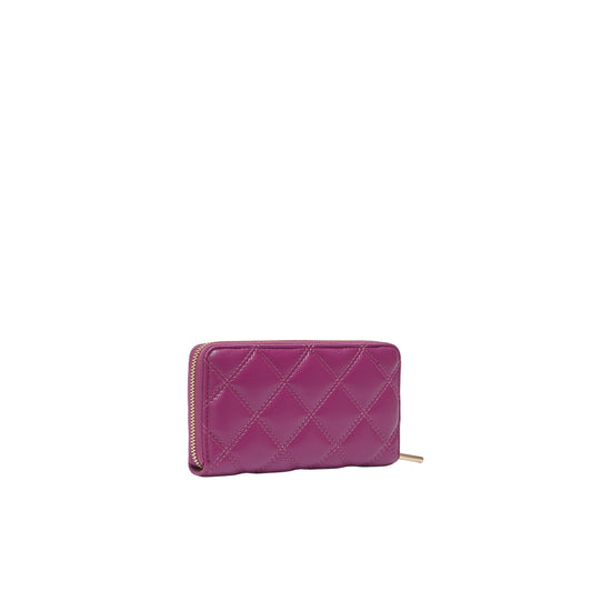 Portafoglio Donna grande matelassé fucsia retro