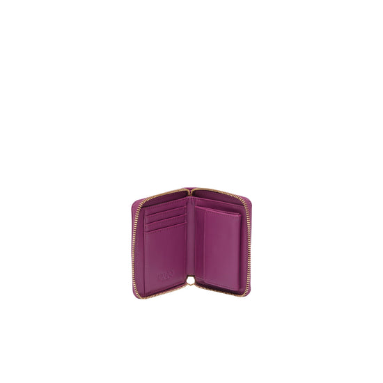 Portafoglio Donna piccolo matelassé fucsia interno