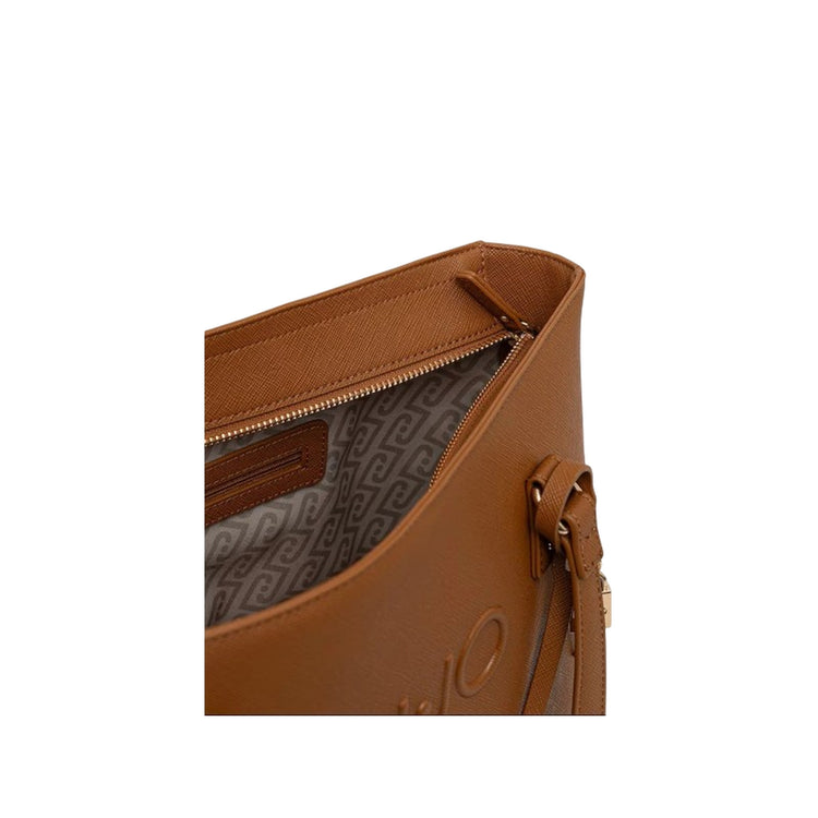 Tote bag grande Donna con charm marrone dettaglio