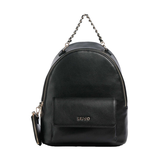 Zaino Donna con catenella e charm Nero