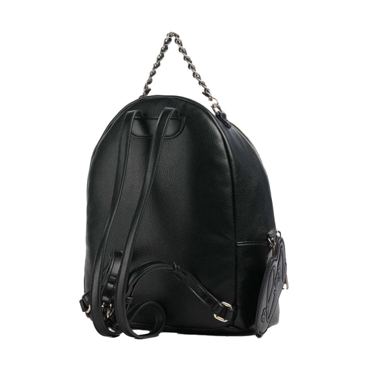 Zaino Donna con catenella e charm Nero retro