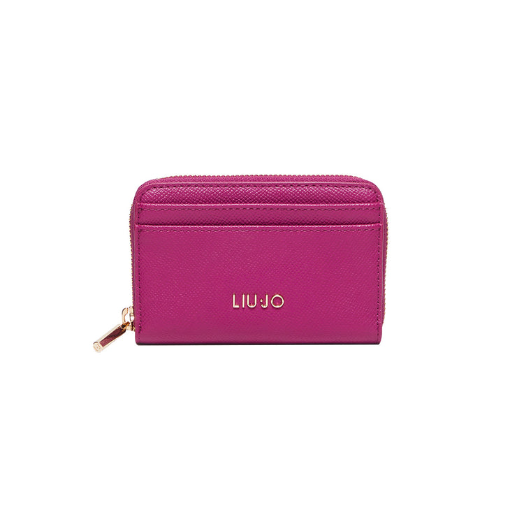 Portafoglio piccolo con zip around Fucsia