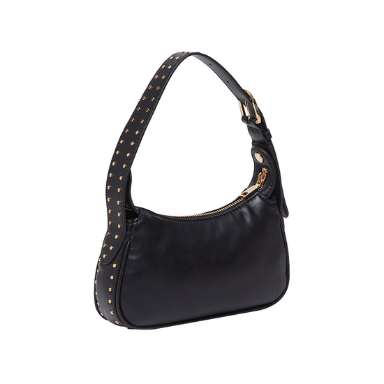 Borsa a mano Donna con borchie nera retro