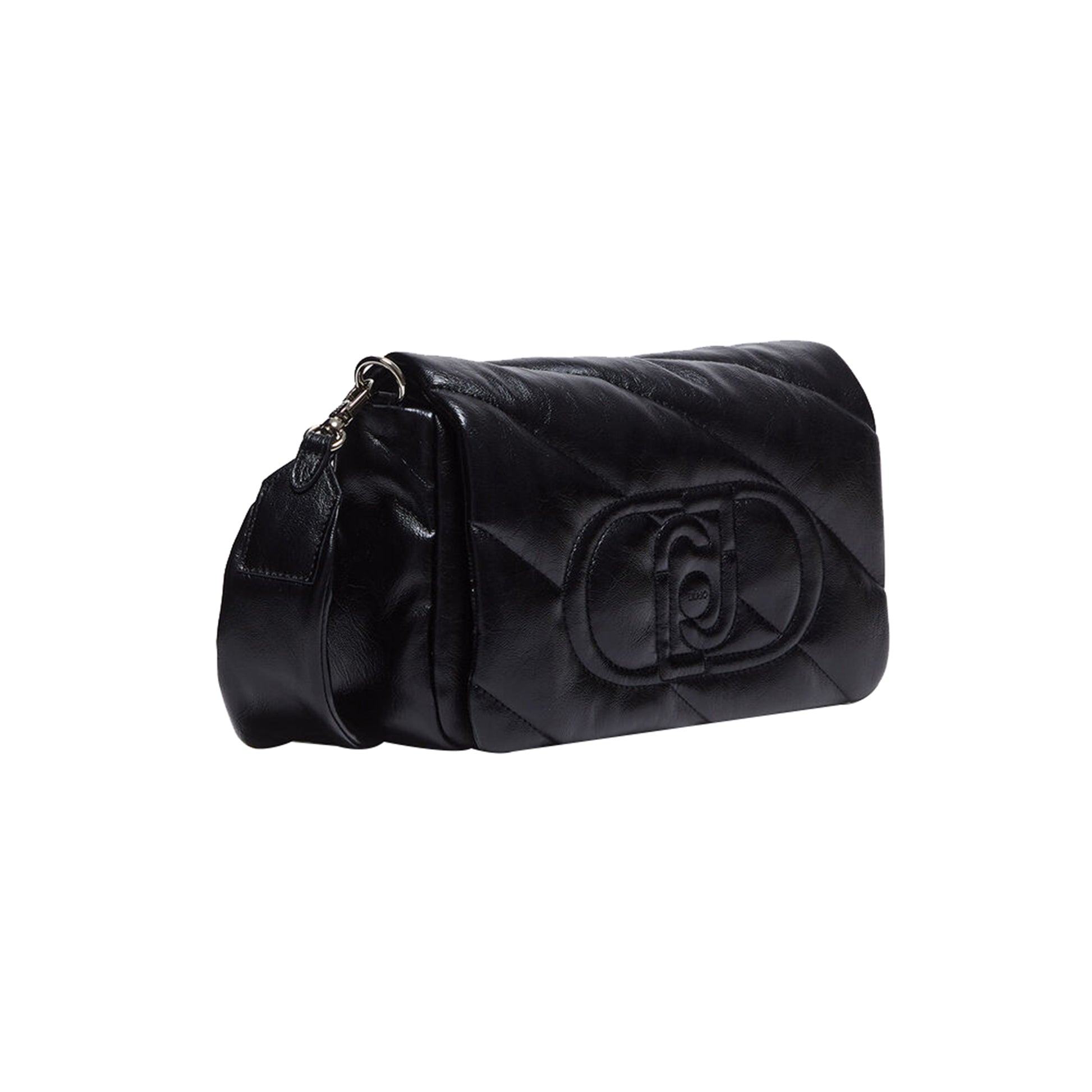 Borsa a Tracolla Donna glossy matelassé nera