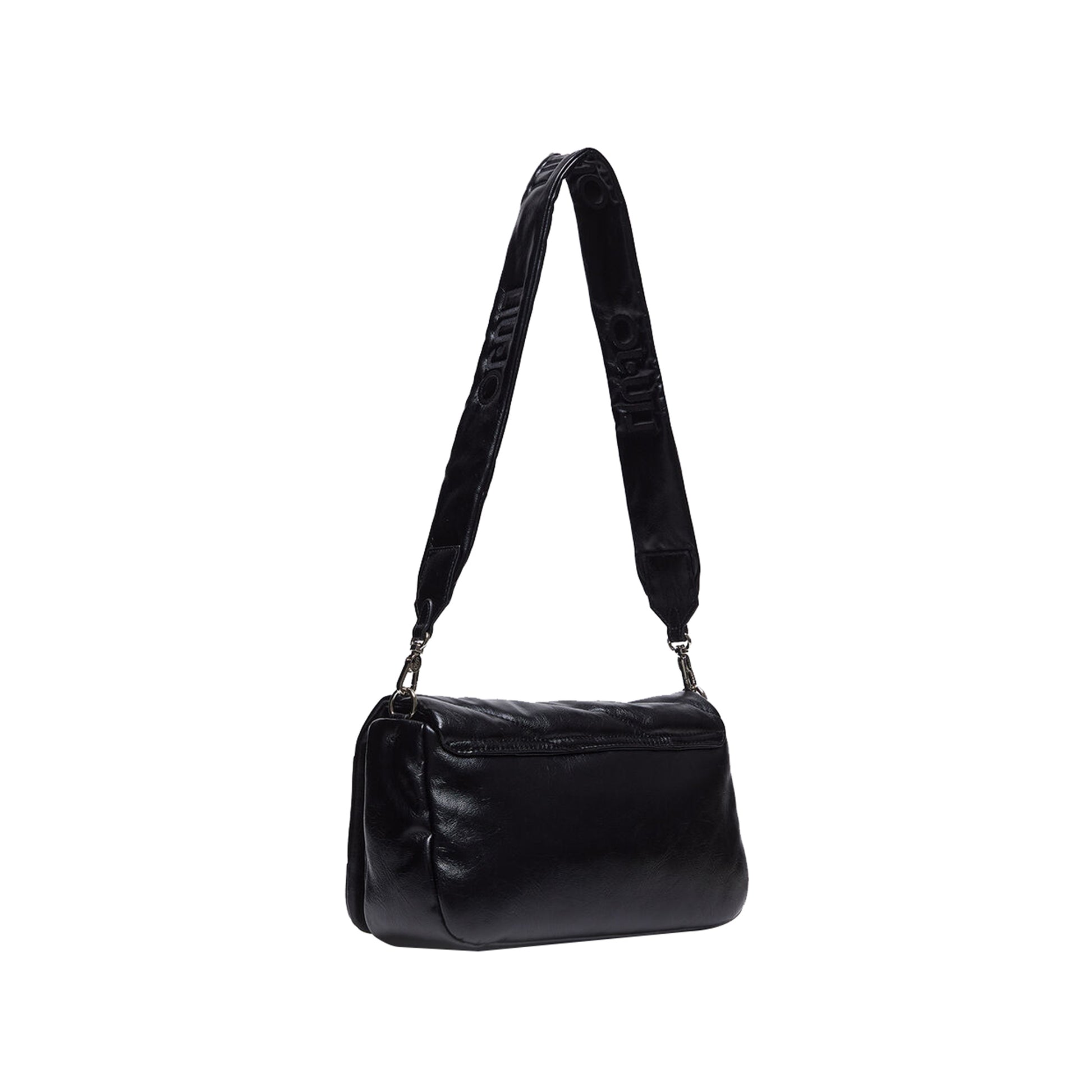 Borsa a Tracolla Donna glossy matelassé nera retro