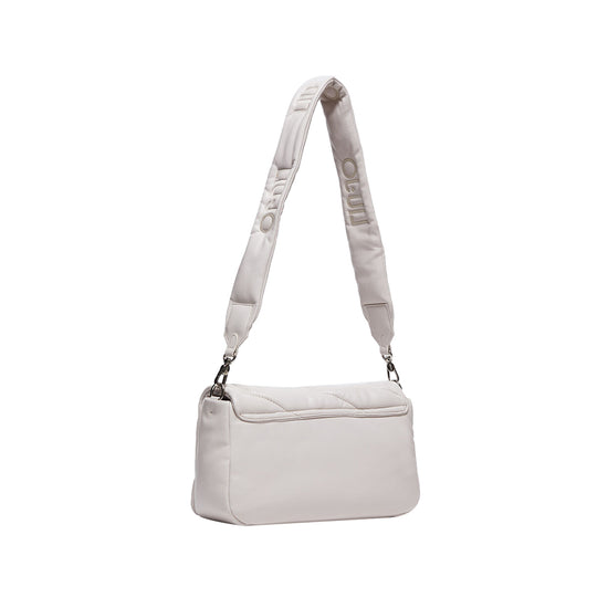 Borsa a Tracolla Donna glossy matelassé bianco retro