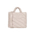 Shopping Bag Donna glossy matelassé Beige