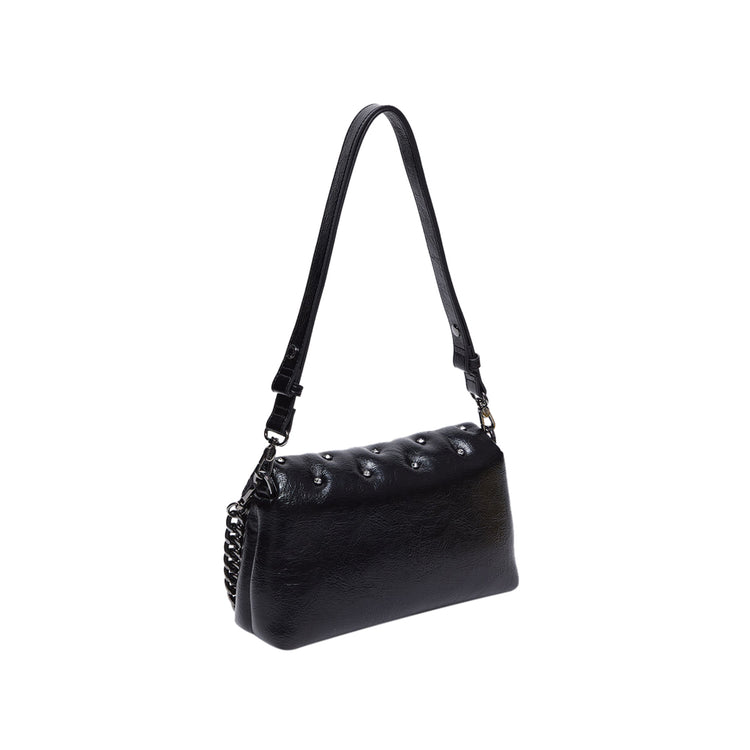 Women's shoulder bag with rhinestones