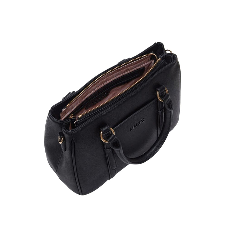 Borsa Donna a mano in tinta unita nera interno