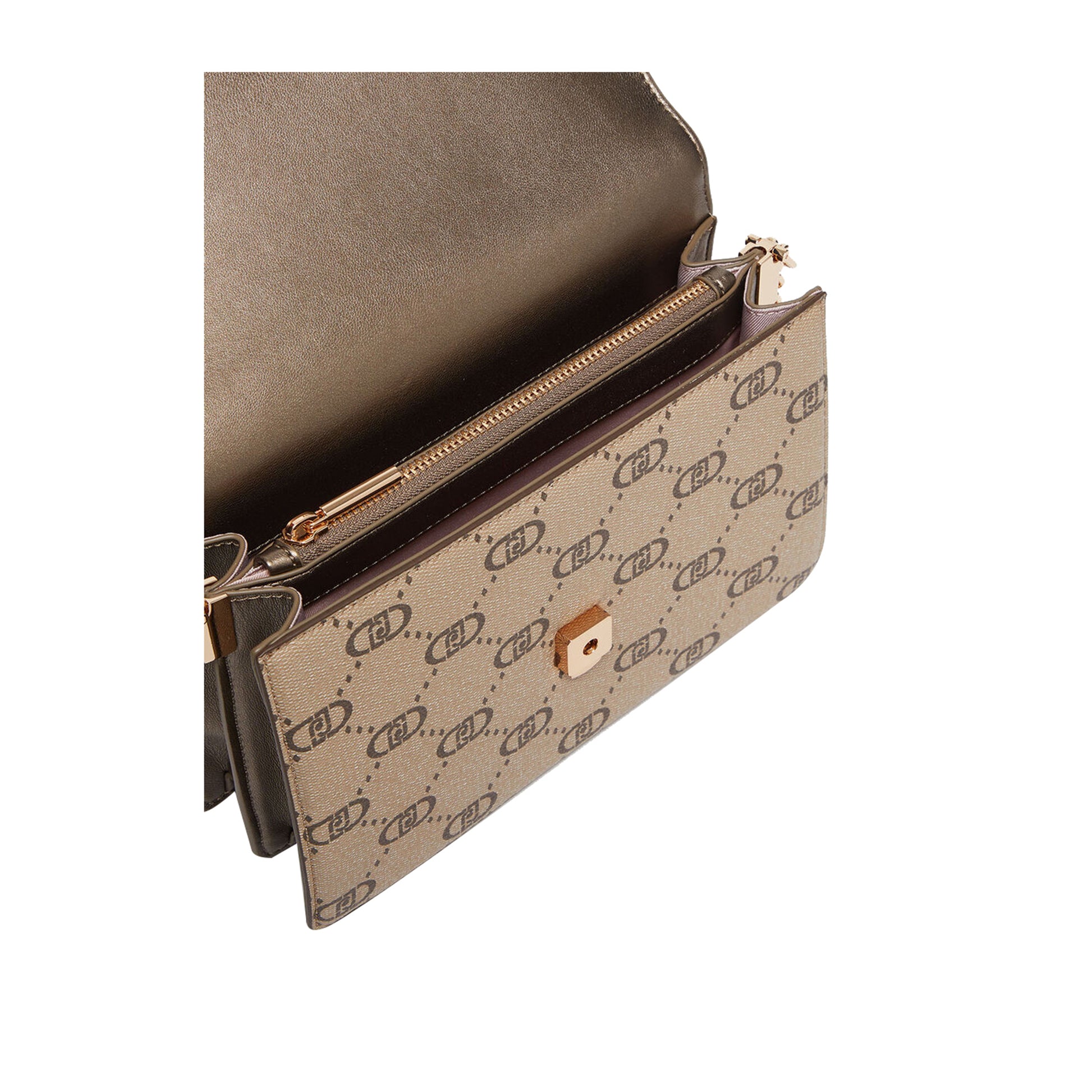 Borsa Donna a tracolla Beige con charm cuore interno