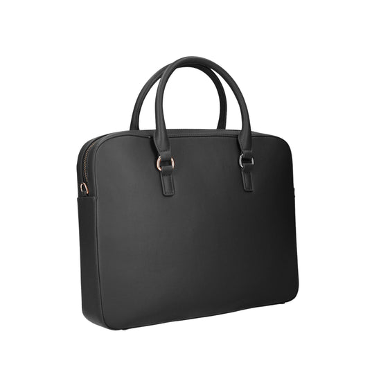 Borsa da lavoro Donna con logo sur ton in rilievo Nero retro