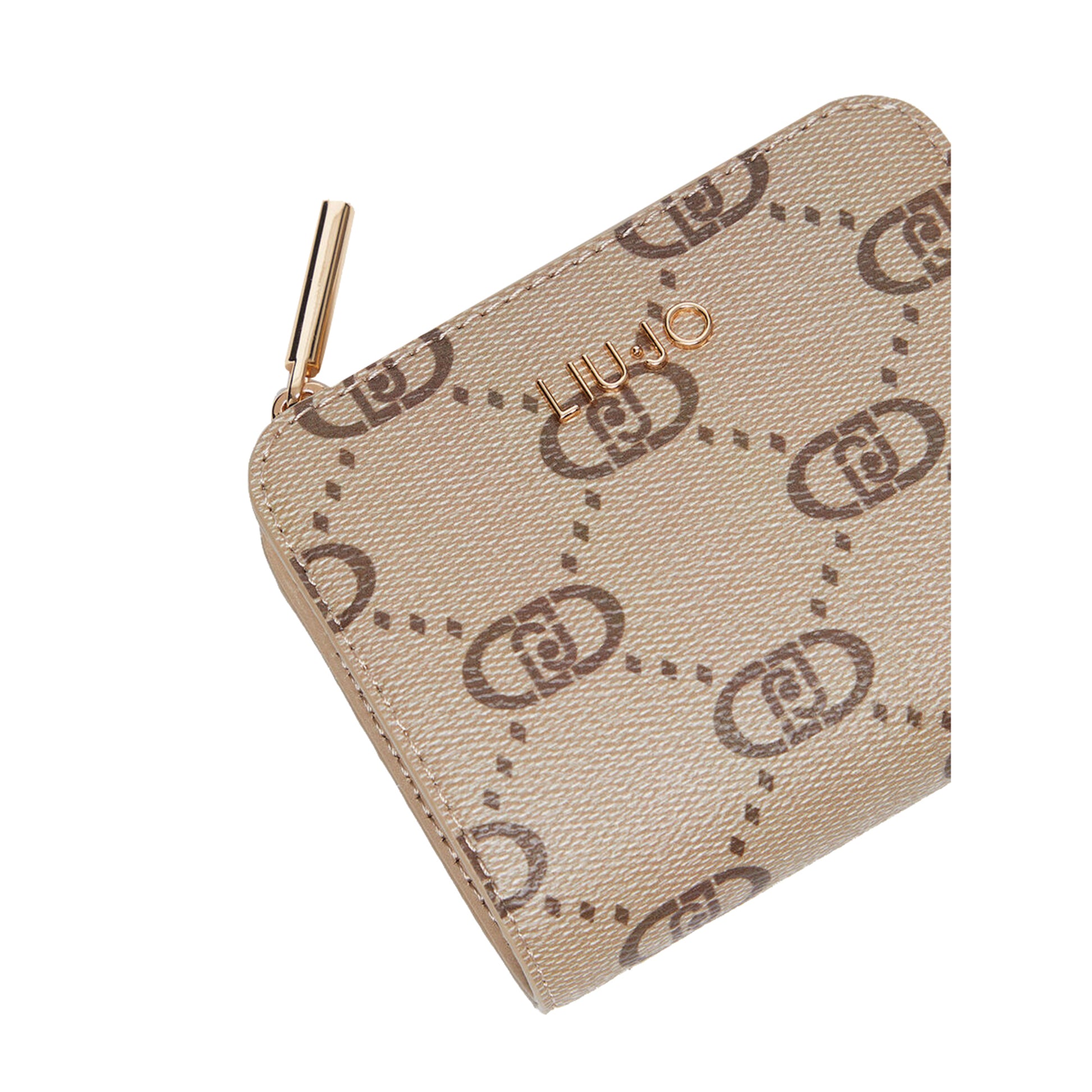 Portafoglio mini Donna con logo LJ all over beige