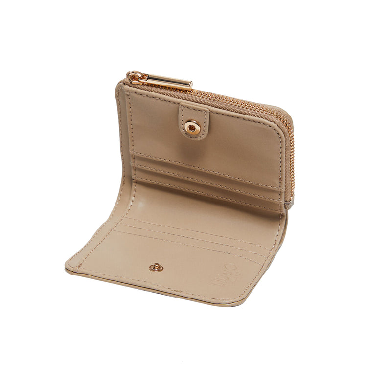 Portafoglio mini Donna con logo LJ all over beige interno