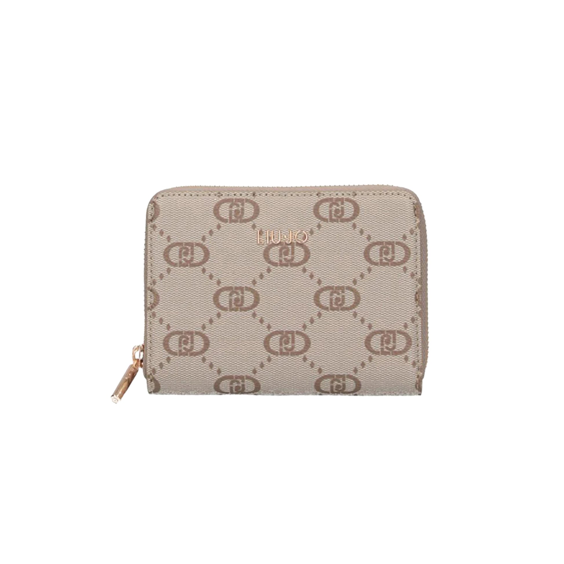 Portafoglio Donna in ecopelle monogram beige frontale