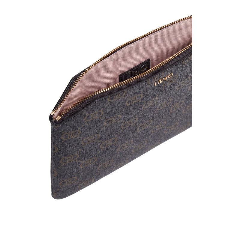 Pochette Donna con stampa all over Marrone interno