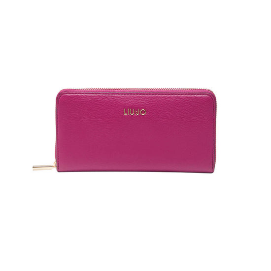 Portafoglio grande donna con zip around Fucsia