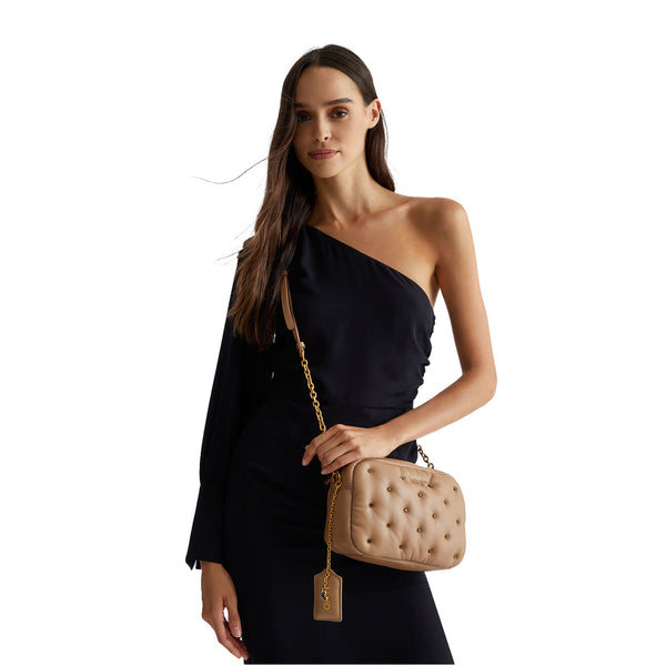 modella con Borsa a tracolla Donna con strass Marrone