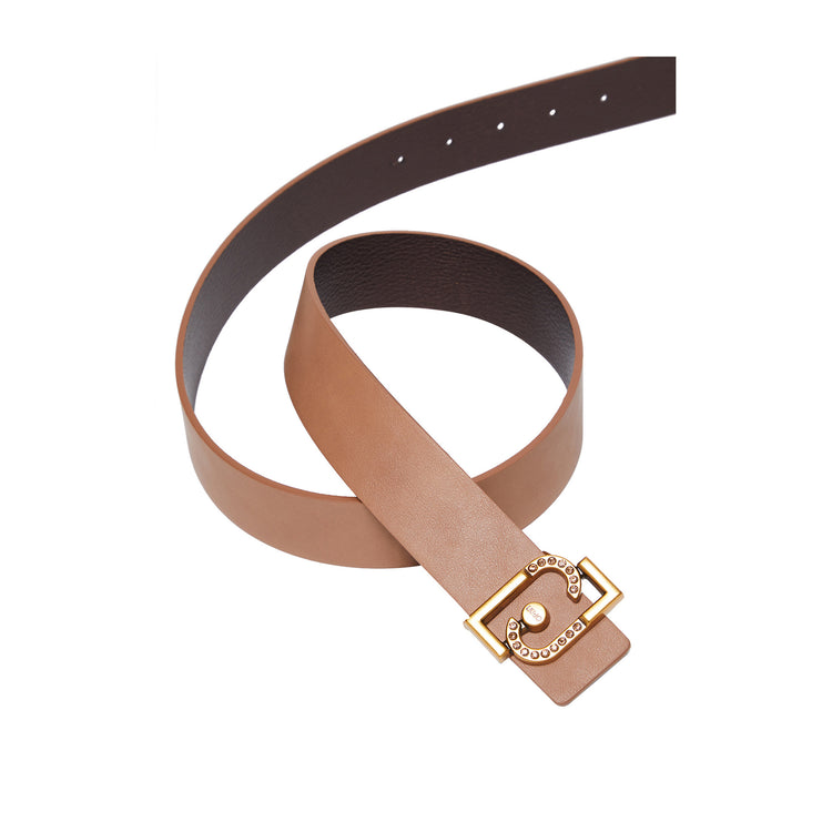 Ceinture effet foulonné réversible