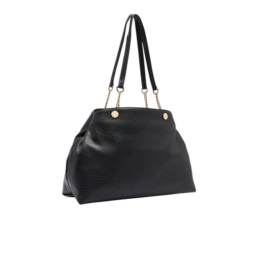Borsa tote media con catena Nero retro