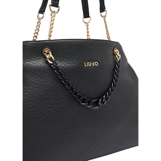 Borsa tote media con catena Nero dettaglio