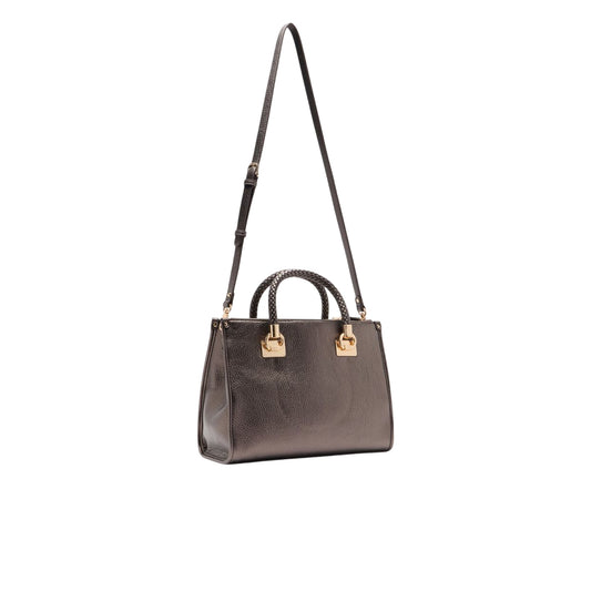 Borsa Donna satchel media con manici intrecciati retro