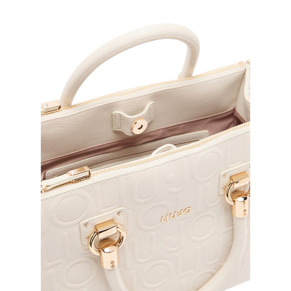 Borsa Donna satchel media con logo a rilievo all over interno
