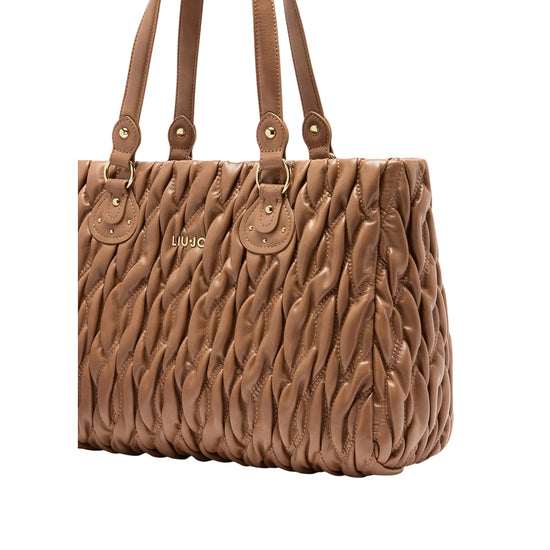 Shopping bag Donna media matelassé Marrone