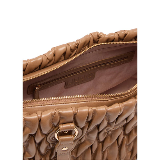 Shopping bag Donna media matelassé Marrone interno