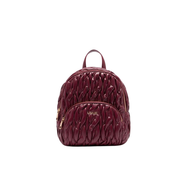 Zaino Donna matelassé intrecciato bordeaux