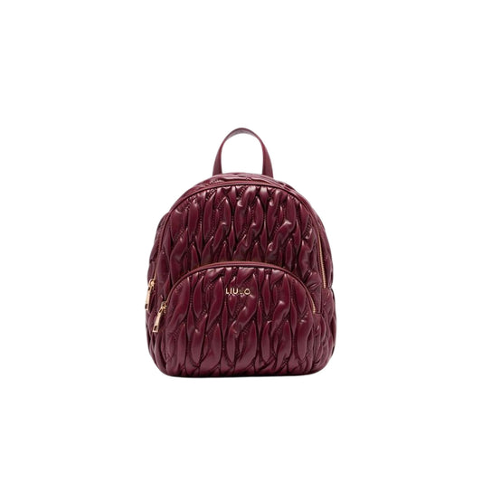 Zaino Donna matelassé intrecciato bordeaux