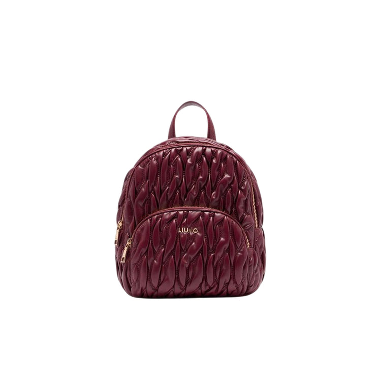 Zaino Donna matelassé intrecciato bordeaux