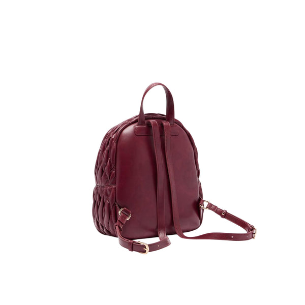 Zaino Donna matelassé intrecciato bordeaux retro