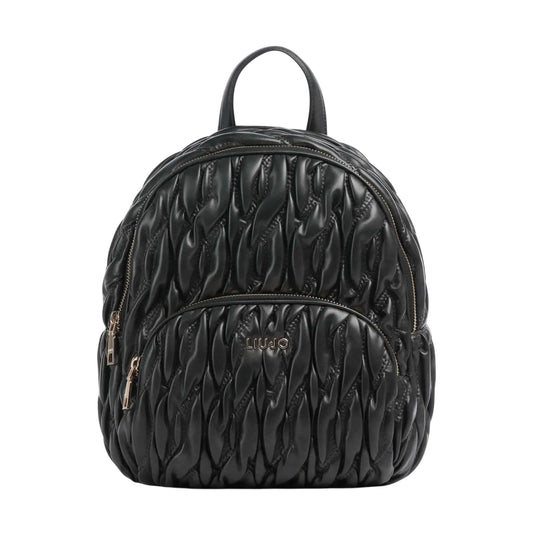 Zaino Donna matelassé intrecciato nero