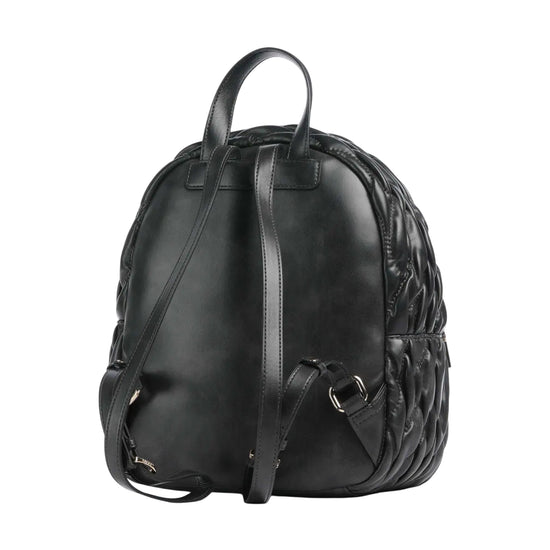 Zaino Donna matelassé intrecciato nero retro