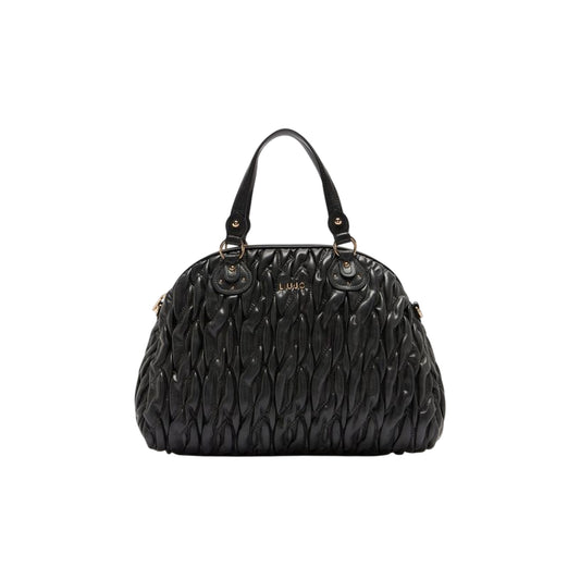 Borsa a mano media intrecciata Nero