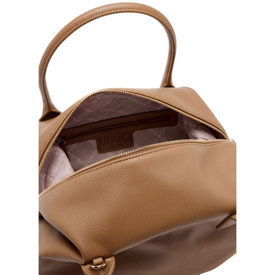 Borsa grande a bauletto con charm Marrone interno